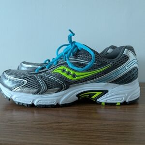 Saucony Oasis Grid Running Shoes Sneakers Gray Blue Size 9.5 NEW NWT